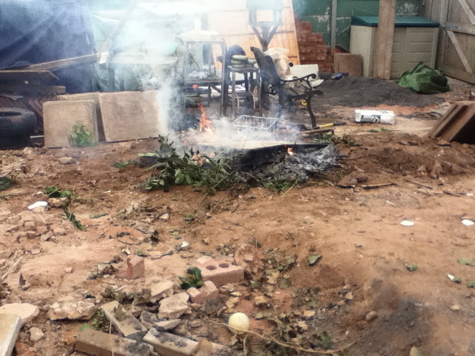 Burning things in the garden Burning things in the garden