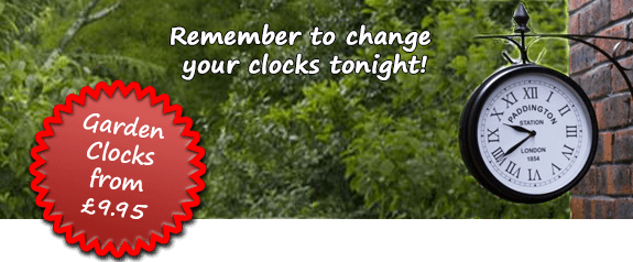 Garden Clocks from £9.95