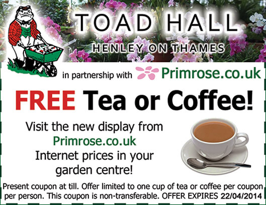 Toad Hall coffee coupon