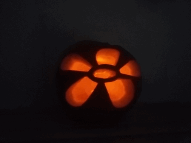 Candle in the Primrose Pumpkin